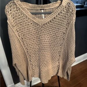 Free People open knit pullover sweater S
